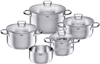 Silit 'Toskana' Topfset, 5-teilig, Edelstahl Rostfrei silber
