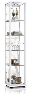K-Möbel Glasvitrine C1083 (Glasvitrine (176x37x33 cm) mit 1 Glastür) Glasvitrine Stehend