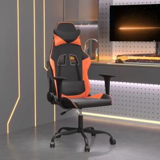 vidaXL Gaming-Stuhl mit Massagefunktion Schwarz und Orange Kunstleder 345405