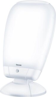 BEURER Tageslichtlampe TL 80 Tageslichtleuchte zur Simulation von Tageslicht an dunklen Tagen, Leuchtstofflampe, Tageslichtweiß, 10.000 Lux Lichtstärke, Medizinprodukt, einfache Ein-Knopf-Anwendung