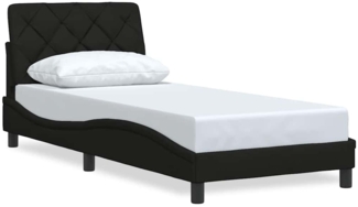 vidaXL Bettgestell ohne Matratze Schwarz 80x200 cm Stoff 3310561