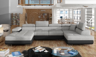 Eltap Rodrigo Ecksofa (Sawana 21, Soft 11) Seite rechte, Grau, 58 x 90 x 202 cm
