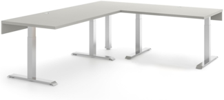 Schreibtischkombination vito Vary , Silber, Grau , 200 x 0 x 230 cm