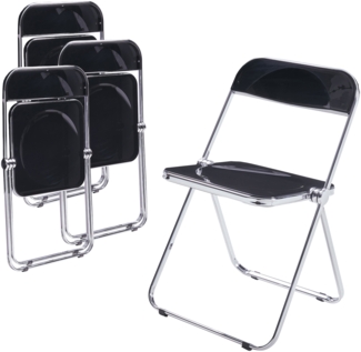 Klappstuhl Pornainen 4er Set Schwarz [en. casa]
