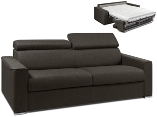 Schlafsofa 4-Sitzer Stoff VIZIR - Braun - Liegefläche: 160 cm - Matratzenhöhe: 14 cm