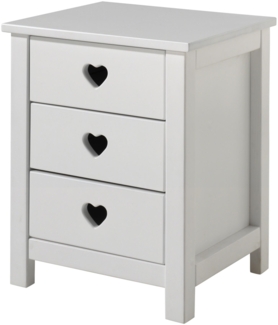 Nachtkonsole Kamila 45x40x55 Nachtkommode MDF Weiß