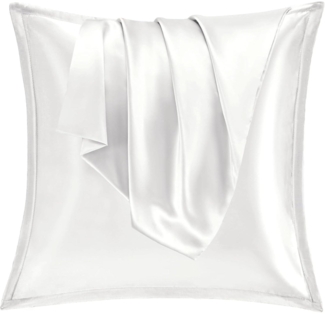 Kissenbezug 80x80 2er Set Weich Silk Pillowcase Seidenkissenbezug Curly