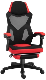 Vinsetto Schreibtischstuhl Gamingstuhl mit Fußstütze