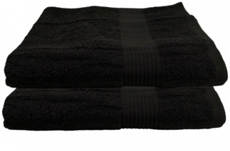 Julie Julsen Duschtücher 2-Duschtücher-Schwarz-Duschtuch 70x140 cm, Baumwolle (2-St)