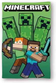 Minecraft Baumwollhandtuch Badehandtuch Strandtuch 70x140 cm aus Baumwolle