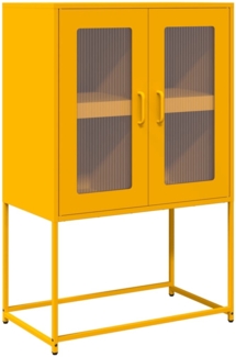 vidaXL Highboard Senfgelb 68x39x107 cm Stahl 853377