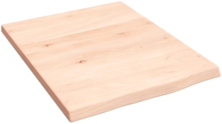 vidaXL Waschtischplatte 40x50x2 cm Massivholz Unbehandelt 3155999