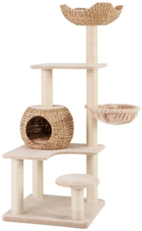 COSTWAY Kratzbaum, mit Katzenhöhle, Hängematte, Kissen, 150cm hoch