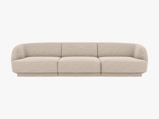 Micadoni Sofa Miley 3-Sitzer Chenille Haga Beige