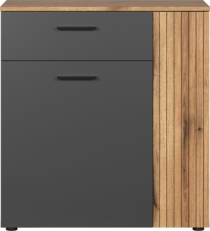 Kommode Esteban in grau und Eiche Evoke 80 cm
