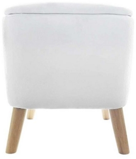 WENKO Sitzhocker samtpouf mit Stauraum,klappbarem,Hocker mit Holzfüßen 36,5 x 41 x 36 cm, Stauraum,klappbarem