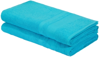 my home Saunatuch Vanessa, als Set und Serie erhältlich, 2 Saunatücher, 80x200cm, Walkfrottee (Set, 2-St), Handtücher mit Bordüre, 100% Baumwolle, einfarbig, weich