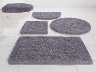 Möve Badematte Superwuschel, Badvorleger, Badezimmer Teppich, Höhe 40 mm, rutschhemmend beschichtet, fußbodenheizungsgeeignet, schnell trocknend, strapazierfähig, Polyester, rund, Mikrofaser-Badematte, Badteppich, rechteckig, rund & als 3-tlg. Set