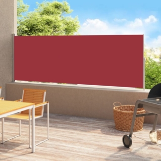vidaXL Seitenmarkise Ausziehbar 220x500 cm Rot 313434