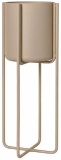 Blomus Pflanzgefäß mit Gestell KENA, Blumentopf, Pflanztopf, Stahl pulverbeschichtet, nomad, 66016