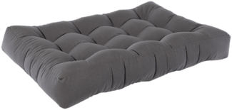 Vicco Palettenkissen Grau 120 x 15 cm, Flocken