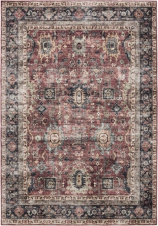 Interiyou Teppich Gent, Rechteckig, Höhe: 5 mm, Vintage Kurzflor für Wohnzimmer, Schlafzimmer, waschbar, rutschfest