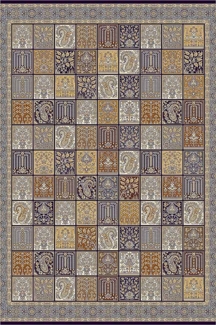 Morgenland Orientalischer Webteppich - Byzantine Boudoir - rechteckig - 350x250 - Dunkelblau