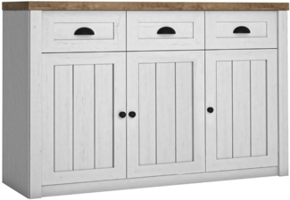 AX LIVING Kommode mit Schubladen Palmano K3SP – 130cm, Andersen Kiefer