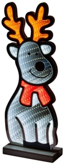 Star-Max LED Fensterbild 36031 LED-Elch mit Schal und Infinity Effekt 153 SMD LED 16x7x40cm