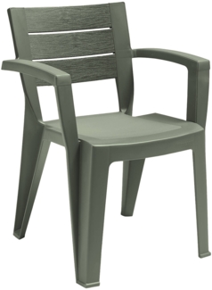 Dmora Gartenstuhl Camogli, Gartensitz, Outdoor-Stuhl, Outdoor-Sessel, Made in Italy, 60x58 h79 cm, Grün