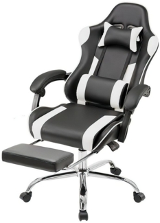 SURFOU Gaming-Stuhl Chair PU-Leder Sessel Computerstuhl Computer Bürostuhl Office Chair (Racing Gamer Stuhl 113kg), Belastbarkeit 90-120°Rückenlehne Einstellbar Ergonomischer