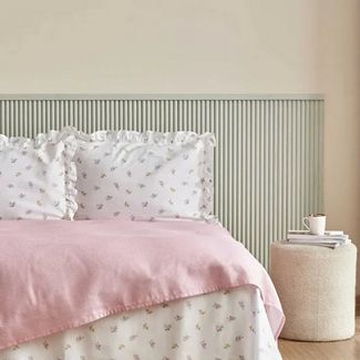 Karaca Bettwäsche Karaca Lidya Bettwäsche-Set aus 100 % Baumwolle, Einzelbett, Rosa