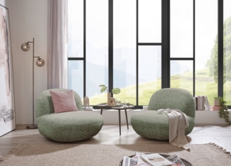 Stilvoller Drehsessel Chris von ED Exciting Design Farbe Grün – Moderner Komfort in Macchiato und Grün