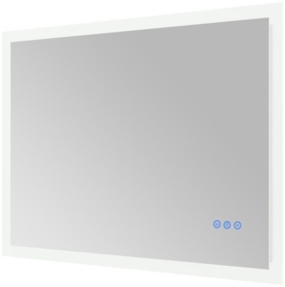 AQUABATOS LED-Lichtspiegel Lichtspiegel Led Spiegel Badspiegel Badezimmerspiegel 80x60cm, Touch Kaltweiß Neutralweiß Warmweiß Anti-Beschlag