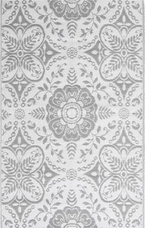 vidaXL Outdoor-Teppich ARAKIL Hellgrau 140x200 cm PP 317031