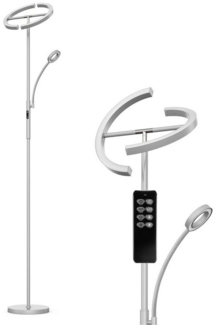 Auralum LED Stehlampe 20W+7W LED Stehleuchte Dimmbar Leseleuchte Deckenfluter Lampe, Kaltweiß, Warmweiß, Neutralweiß, mit Fernbedienung & Touch-Steuerung