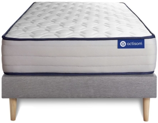Actimemo form matratze 90x190cm + Bettgestell mit lattenrost - Dicke : 22cm - Memory-Schaum - H4