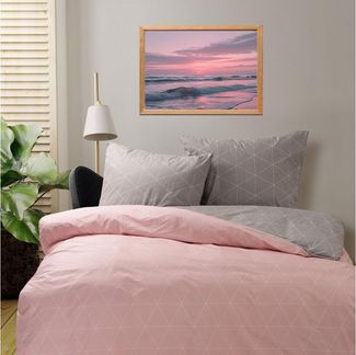 Leonado Vicenti Bettwäsche fein gewebte Baumwolle-Qualität Renforce, Renforce, 3 teilig, Wendebettwäsche mit Rautenmuster, hautfreundlich, atmungsaktiv