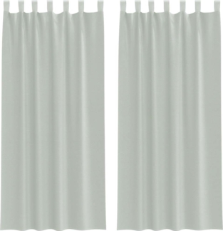 vidaXL Voile Vorhänge mit Stangentaschen 2 Stk. Hellgrau 4102208