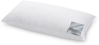 HANSKRUCHEN Daunenkissen DIAMANT, Füllung: 90% Daunen, 10% Federn, Bezug: 100% Baumwolle, Soft 40x80 cm, hergestellt in Deutschland, allergikerfreundlich