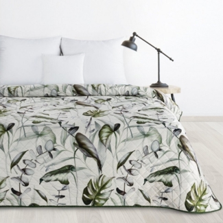 Design91 Tagesdecke Samtdecke Gemusterte Valvet Decke Velours Überwurf Muster Weich, Gesteppt