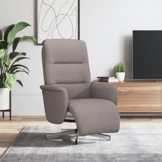 vidaXL Relaxsessel mit Fußteil Taupe Stoff 356566