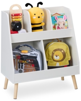 Weißes Kinderregal mit 5 Fächern 10051074