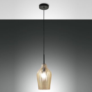 Fabas Luce 3724-40-167 Pendelleuchte Stintino champagner schwarz 18cm E27