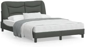 vidaXL Bettgestell ohne Matratze "Hvar" Dunkelgrau 140x190 cm Stoff 3207766