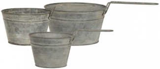 Chic Antique - 3er Set Blumentopf Pflanztopf mit Griff D13/15/17,5cm 65084800