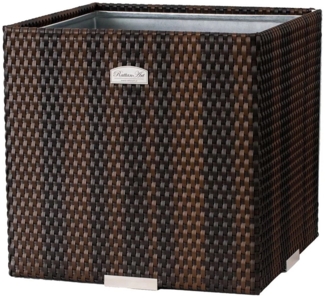 XL Polyrattan Pflanzgefäß Pflanzkübel Blumentopf Blumenkübel Übertopf Hochbeet