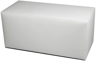 Dmora Pouf București, Mehrzwecksessel, Sitzsack, Hockerhocker, Made in Italy, 40x90 h42 cm, Weiß