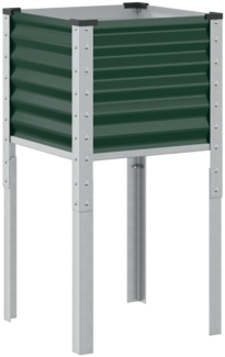vidaXL Garten-Pflanzgefäß Grün 45 x 45 x 88 cm Stahl 4008963