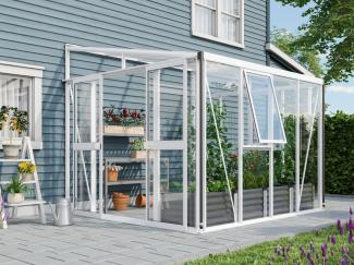 Vitavia Anlehngewächshaus Athena 7000 ESG/HKP BxT 271x266cm 7m² Alu Weiss